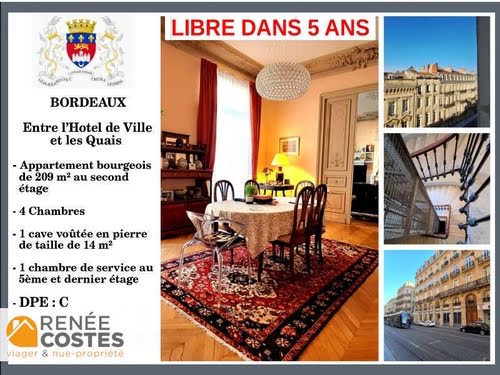 Vente viager 6 pièces 209 m² à Bordeaux (33000), 818 537 €