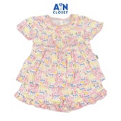 Bộ Quần Áo Ngắn Bé Gái Họa Tiết Thỏ Nhi Nhí Hồng Thun Cotton - Aicdbgcfzaar - Ain Closet