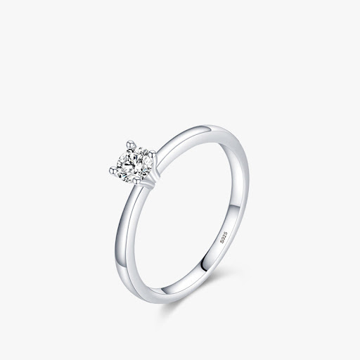 Title 4, Modian S925 Sterling Silver Classic Four-Claw R...