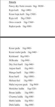 Vipul Dryfruits menu 1