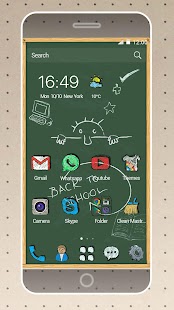 School Sketch Launcher Theme - náhled