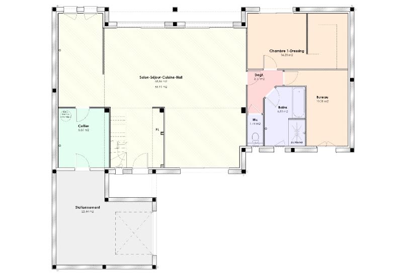  Vente Terrain + Maison - Terrain : 379m² - Maison : 162m² à Neuvy-le-Roi (37370) 