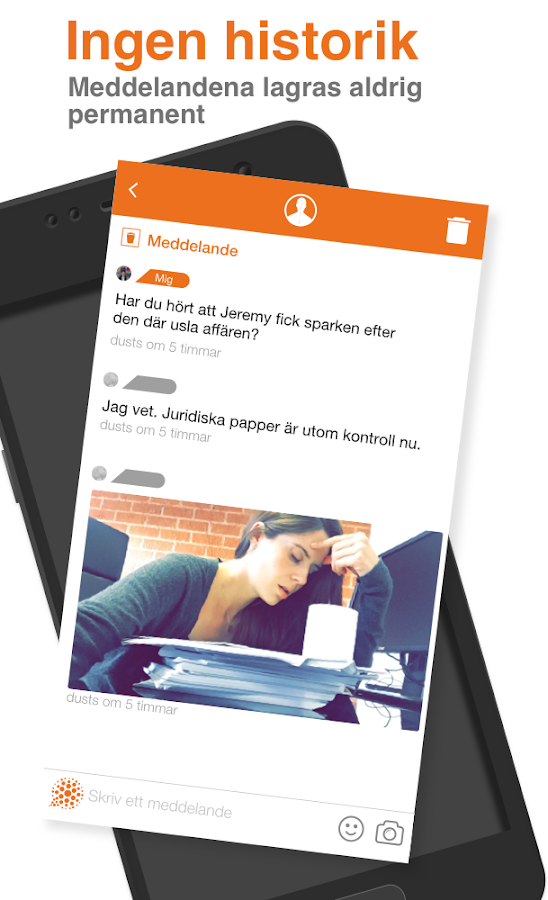   Dust Meddelandehantering– skärmdump 