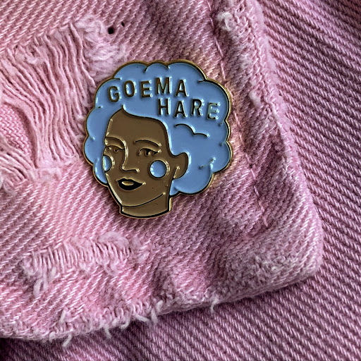 Traci Kwaai's 'Goema Hare' pin.