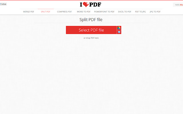 Split PDF | ilovepdf.com chrome extension