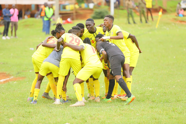 SS Assad players before they played Bomachoge Borabu in the round of 32 tie against Bomachoge Borabu