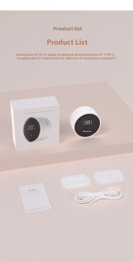 Title 10, USB Wall-mounted Toothbrush Sterilizer with Ind...