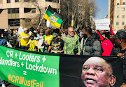 ANC members led by Carl Niehaus and Supra Mahumapelo march on July 15 2022 to Luthuli House in Johannesburg to demand President Cyril Ramaphosa step down. Picture: Freddy Mavunda © Business Day