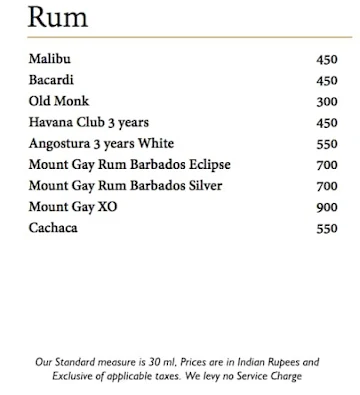 The Lobby Lounge - The Ritz-Carlton menu 