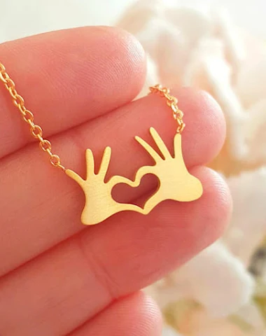 Heart necklace clavicle chain for w - 0