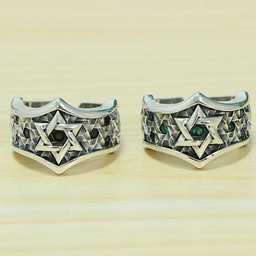 Title 1, Personalized Six Pointed Star Inlaid Ring