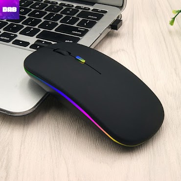 Chuột Máy Tính Không Dây Led Đổi Màu Pin Sạc Siêu Mỏng Chống Ồn Chuyên Dụng Văn Phòng Gaming