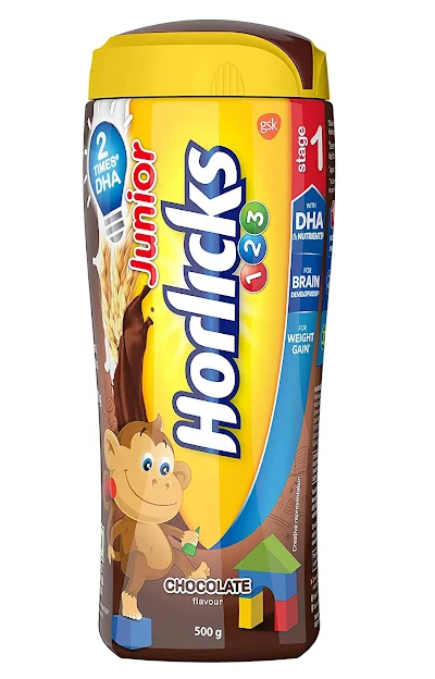 Horlicks Junior Health & Nutrition Drink - Chocolate Flavour, Stage 1 , 2-3 Years - 500 gm