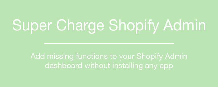 Super Charge Shopify Admin marquee promo image