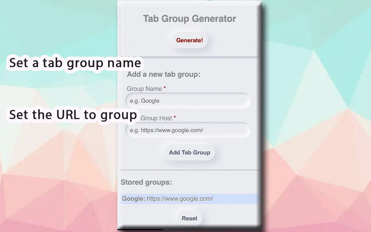 Tab Group Generator Preview image 4