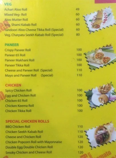 Spice Of Kolkata menu 