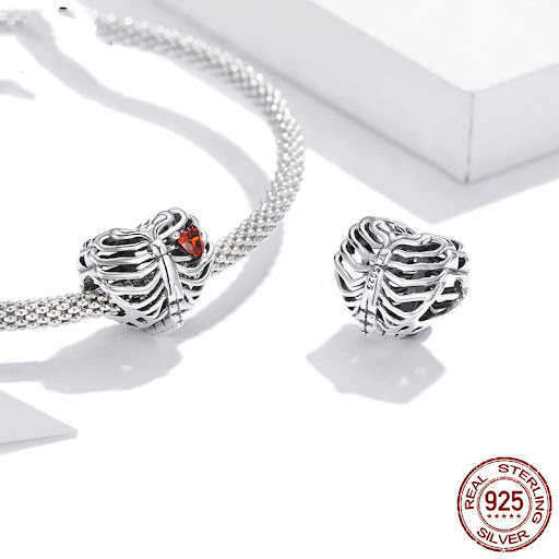 Title 2, Pulsatile Heart Sterling Silver S925 Heart Brac...