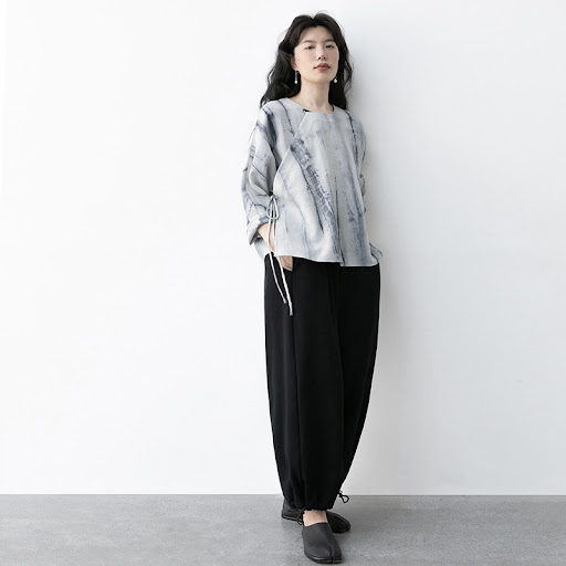 Title 3, New Chinese Style Womens Lace-up Elegant Top, ...
