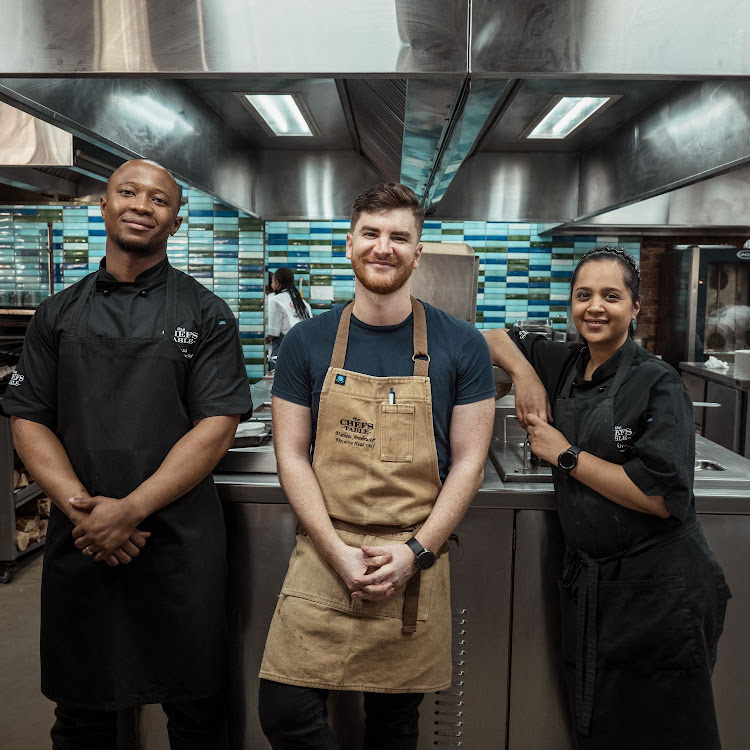 Chef Mathew Armbruster (middle) and team.