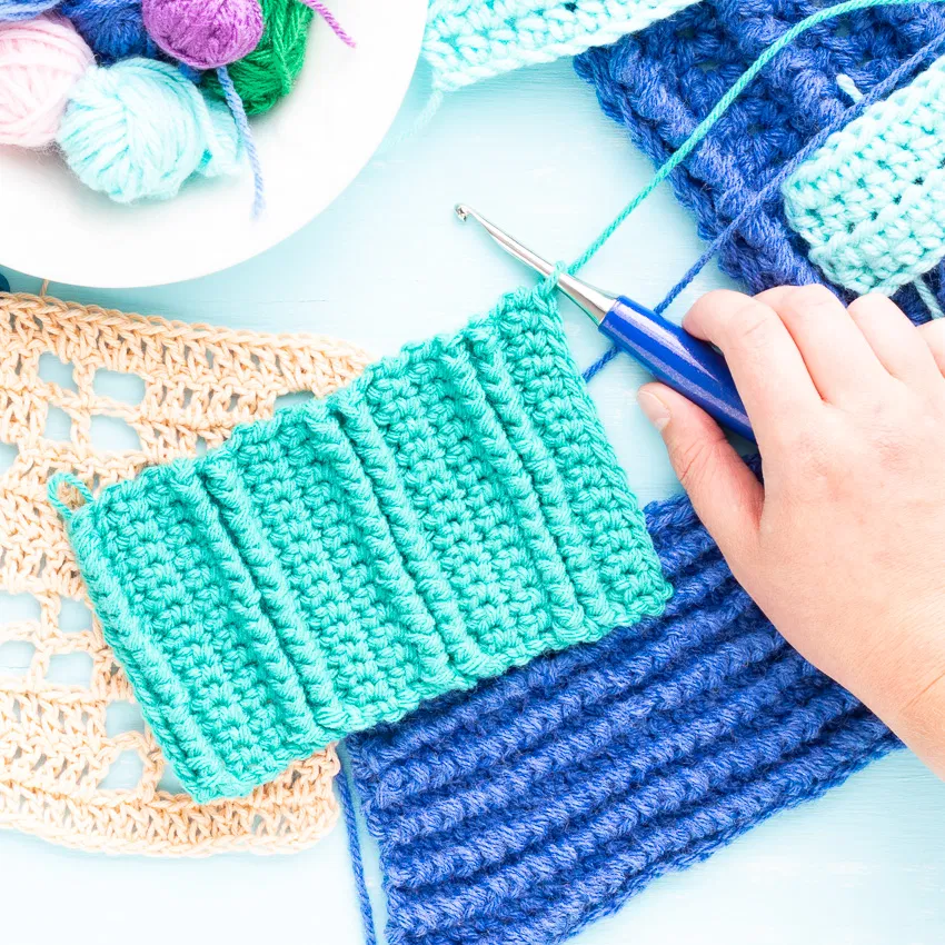 7 interesting, textured crochet patterns that use post stitches - Dora Does