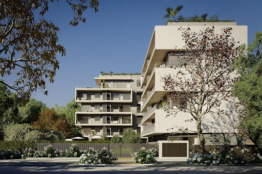 Buy this luxury property in Cascais (Portugal) - Modern building with balconies and greenery
