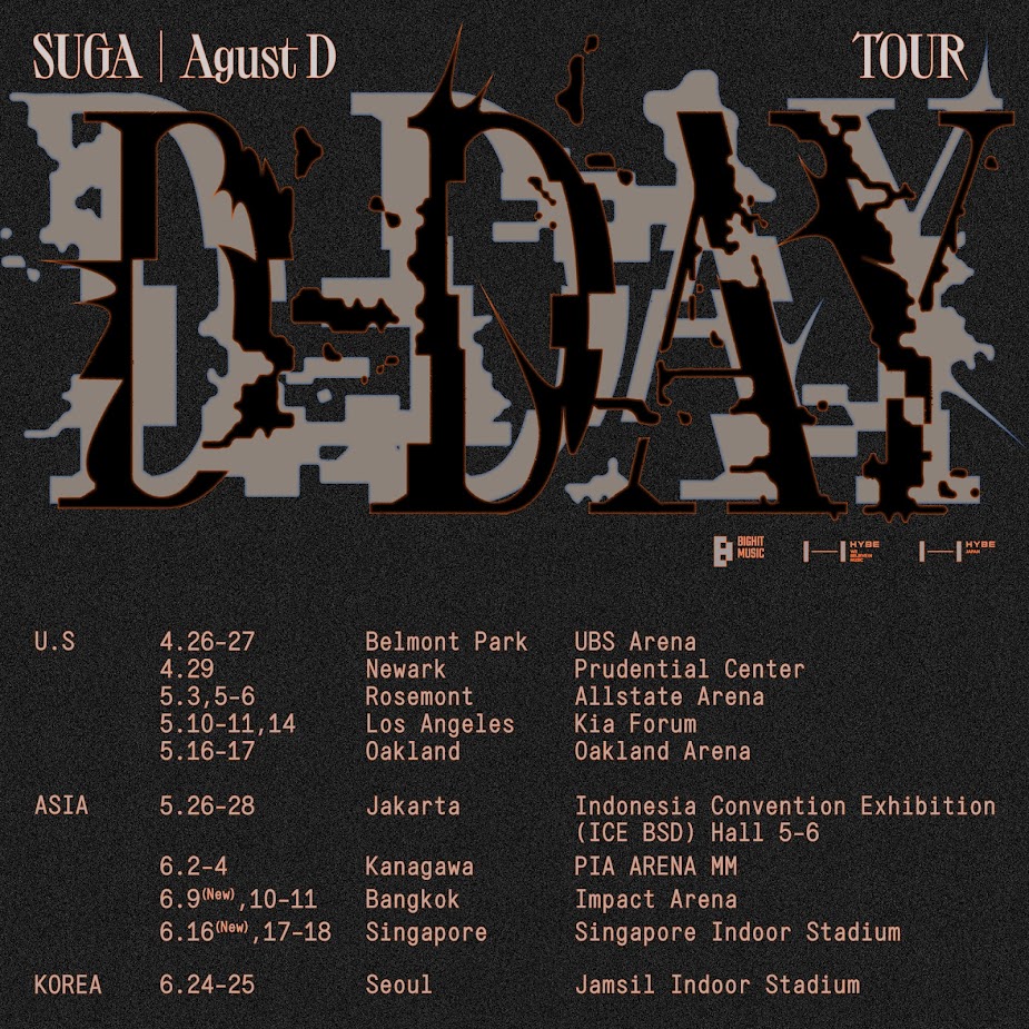 suga tour list