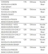 Meals 99 menu 2