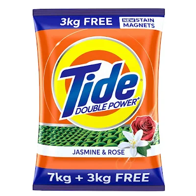 Tide Plus Double Power Detergent Washing Powder Jasmine & Rose - 10 kg