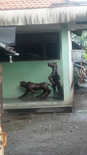 Tiger And Horse Statue