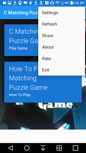 C Matching Puzzle Game