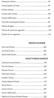 Cheesy Juicy Burgers menu 1