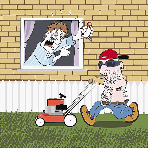 VROOM: It has to be done, but sometimes mowing the lawn can be a source of neighbourly strife.