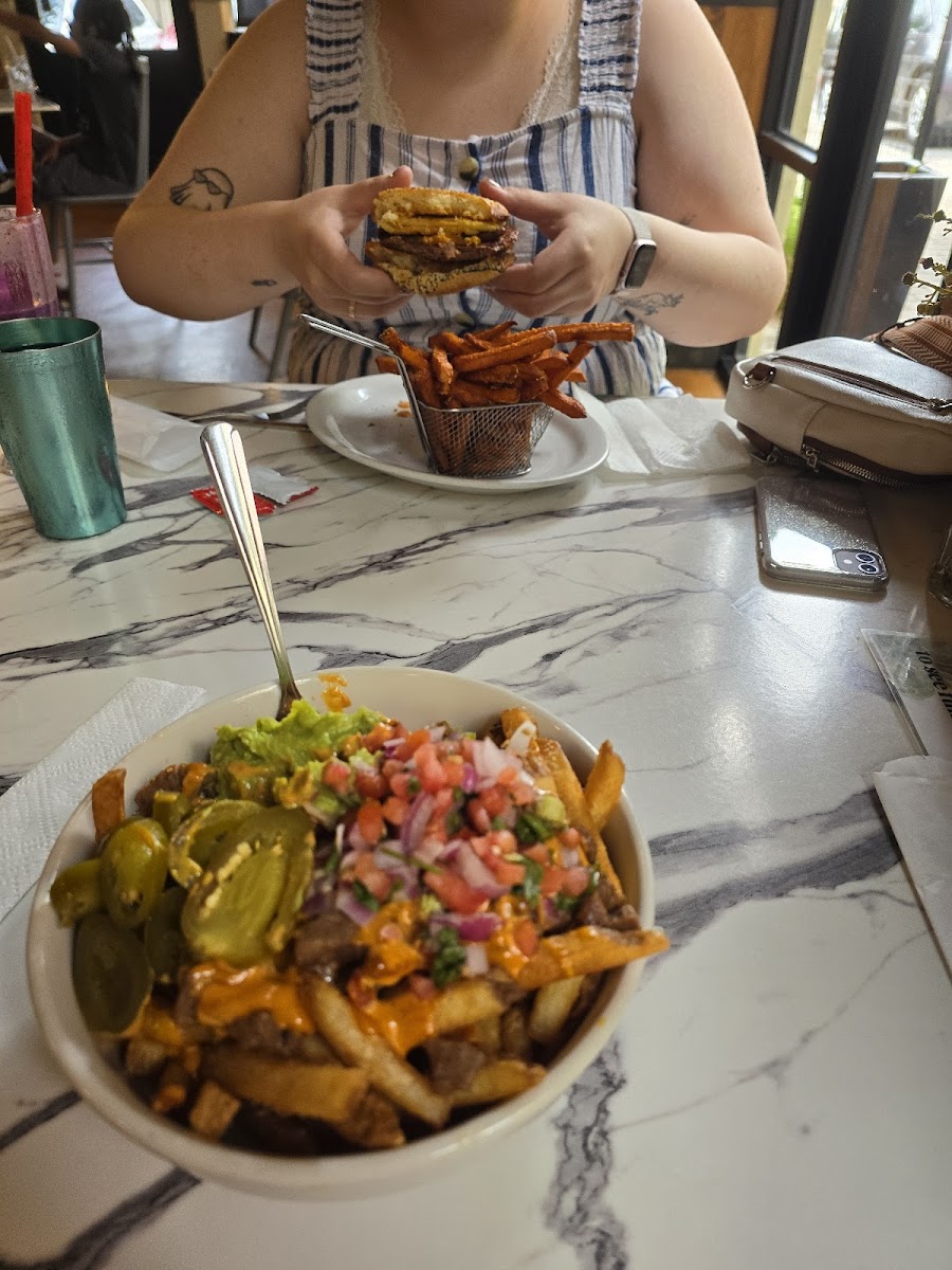 Carne asada fries and breakfast club