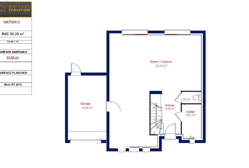  Vente Terrain + Maison - Terrain : 371m² - Maison : 97m² à Brières-les-Scellés (91150) 