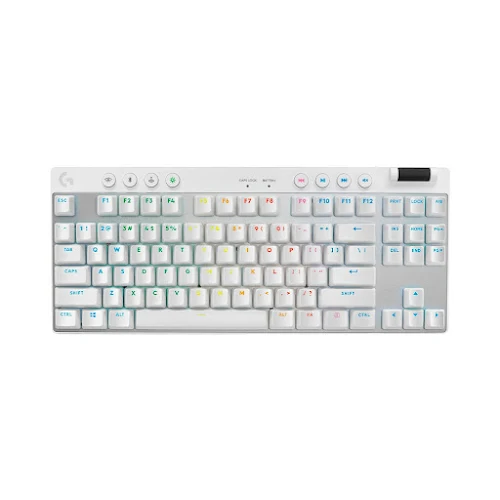 Bàn Phím Cơ Không Dây Logitech G Pro X Tkl Lightspeed Tactile Gaming/Trắng (White) (920-012149)