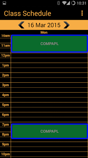 Class Schedule