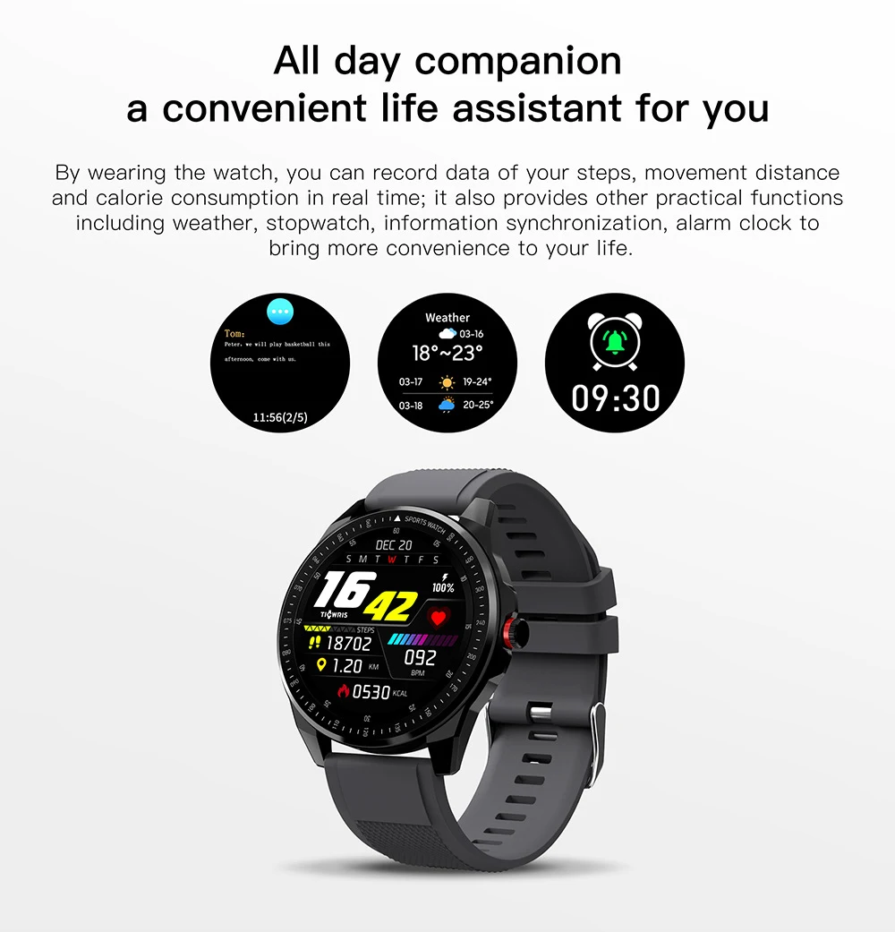 Title 21, Ticwris RS Smartwatch 1.3 inch Ultra-Dunne 9mm ...
