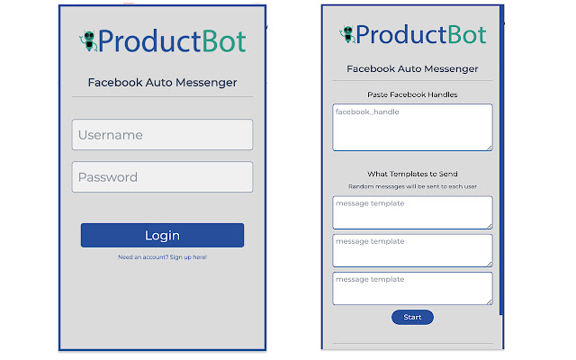 ProductBot Facebook Auto Messenger chrome extension