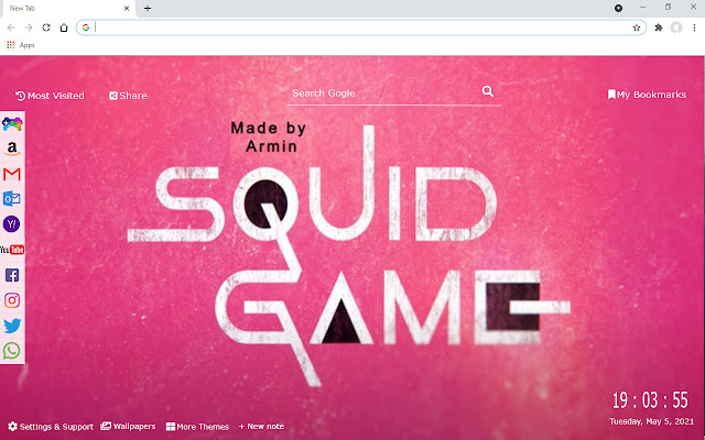 Squid Game HD Custom New Tab