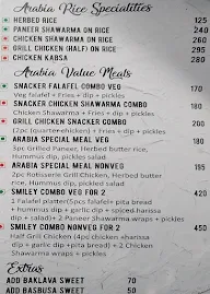 Cafe Arabia menu 1