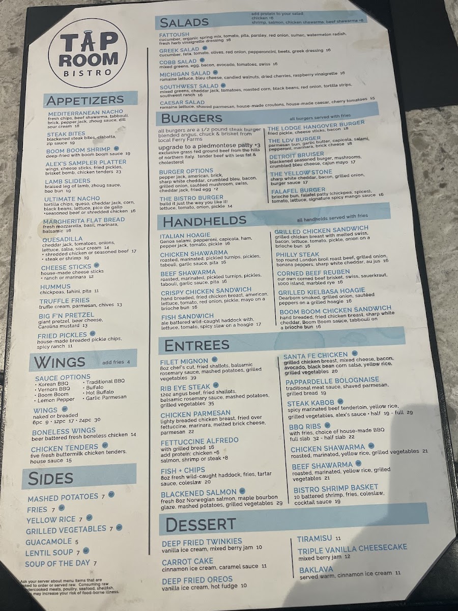 Alex's Gourmet Market gluten-free menu