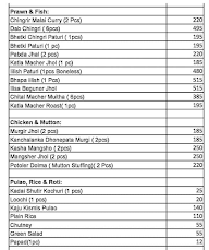 6 Ballygunge Place Thali menu 3