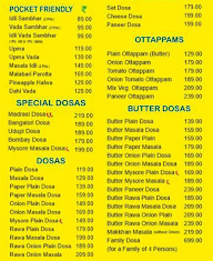 Udupi Cafe Bangalore Idli menu 1