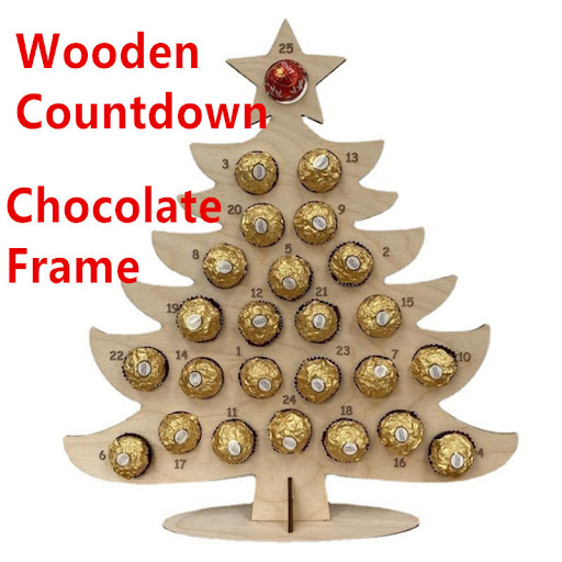Title 5, Wooden Advent Calendar Christmas Party Decorati...