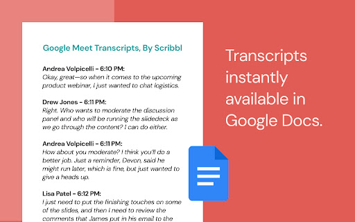 Scribbl: AI Meeting Notes for Google Meet