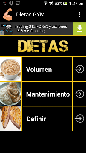 dietas para el gimnasio