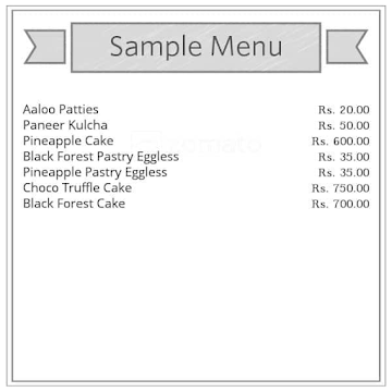 Manchanda's Bakery menu 