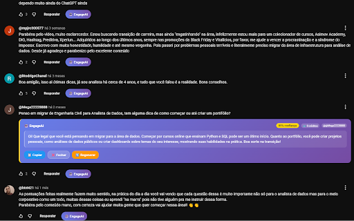 EngageAI — AI Replies for YouTube screenshot 1