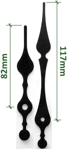 117mm Number 2 black hands