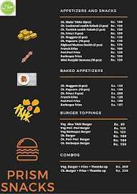 Prism Foods menu 1